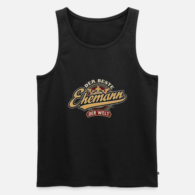 Beste Ehemann der Welt - Männer Premium Bio Tank Top - Schwarz