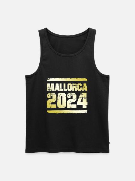 Mallorca 2024 Gold - Men's Premium Organic Tank Top - black