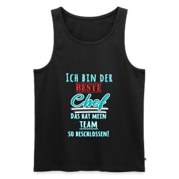 Le meilleur patron | Cadeau d’équipe pour le travail de boss - Débardeur bio Premium Homme - noir - Devant - AI Model Male 178 light (178cm)