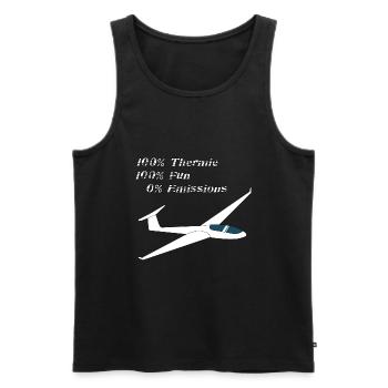 Glider Pilot Flying Climate Protection Nature Sport - Men's Premium Organic Tank Top - black - Front - Michal (187cm)