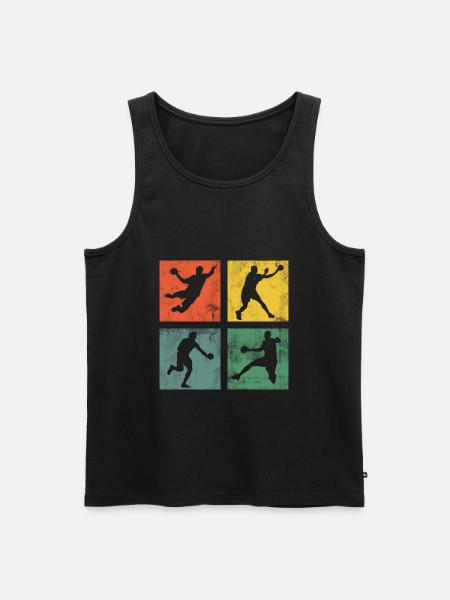 Håndbold Håndbold Spiller Håndbold Spiller Vintage - Herre Premium økologisk tanktop - sort