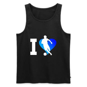 Football Football Soccer Soccer Game - Men's Premium Organic Tank Top - black - Front - Michal (187cm)
