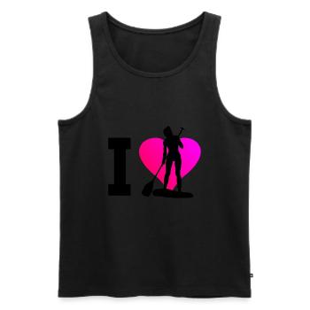 Stand up paddle pour hommes Stand up paddle pour femmes - Débardeur bio Premium Homme - noir - Devant - Michal (187cm)