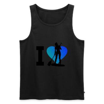 Standup Paddling Herren Standup Paddleboard - Männer Premium Bio Tank Top - Schwarz - Vorne - AI Model Male 178 light (178cm)