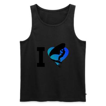 wingsurf wingfoil foilwing wingsurfen hydrofoil - Männer Premium Bio Tank Top - Schwarz - Vorne - Michal (187cm)