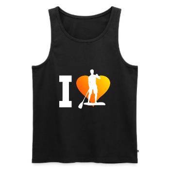 Sup Men's Standup Paddle Standup Paddling - Men's Premium Organic Tank Top - black - Front - AI Model Male 178 light (178cm)
