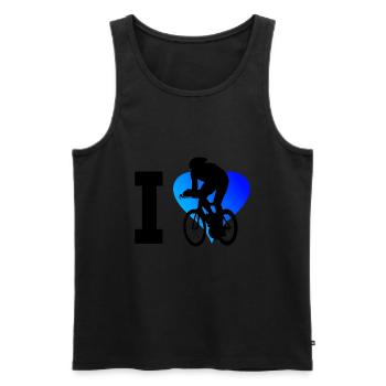 Road Bike Road Cyclist Road Bike Road Cycling - Men's Premium Organic Tank Top - black - Front - AI Model Male 178 light (178cm)