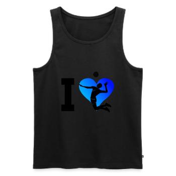Volleyballer Beach Volley Volley Damen Volleyballs - Männer Premium Bio Tank Top - Schwarz - Vorne - Michal (187cm)
