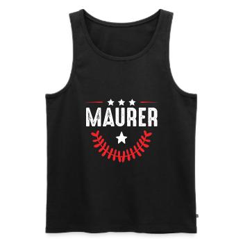 Maurer Beruf - Männer Premium Bio Tank Top - Schwarz - Vorne - Michal (187cm)