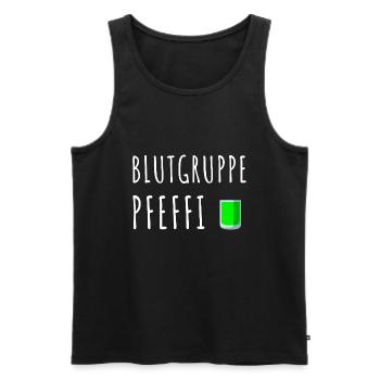 Pfefferminz Likör Pfeffi Vatertag Sauf - Männer Premium Bio Tank Top - Schwarz - Vorne - AI Model Male 178 light (178cm)