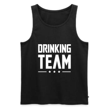 Drinking Team - Men's Premium Organic Tank Top - black - Front - AI Model Male 178 light (178cm)