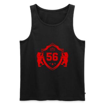 56 Nombre d’armoiries - Débardeur bio Premium Homme - noir - Devant - AI Model Male 178 light (178cm)