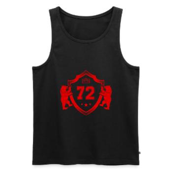 72 Zahl Wappen - Männer Premium Bio Tank Top - Schwarz - Vorne - Michal (187cm)