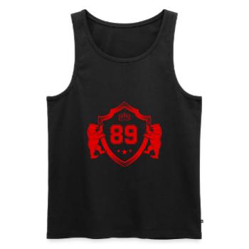 89 Nombre Armoiries - Débardeur bio Premium Homme - noir - Devant - Michal (187cm)