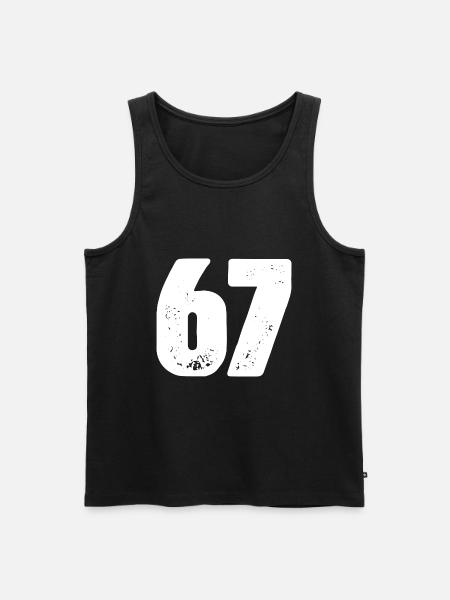 67 Maillot numéro - Débardeur bio Premium Homme - noir