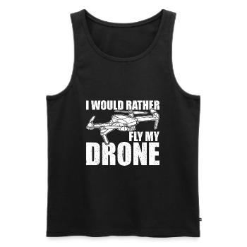 Drone Drones - Men's Premium Organic Tank Top - black - Front - AI Model Male 178 light (178cm)