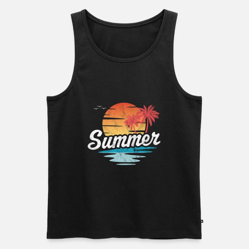 Sommer - Männer Premium Bio Tank Top - Schwarz