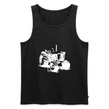 Traktor Farmer Symbol Bauer - Männer Premium Bio Tank Top - Schwarz - Vorne - AI Model Male 178 light (178cm)