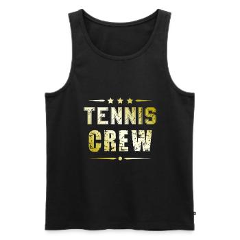 Équipe de tennis - Débardeur bio Premium Homme - noir - Devant - AI Model Male 178 light (178cm)