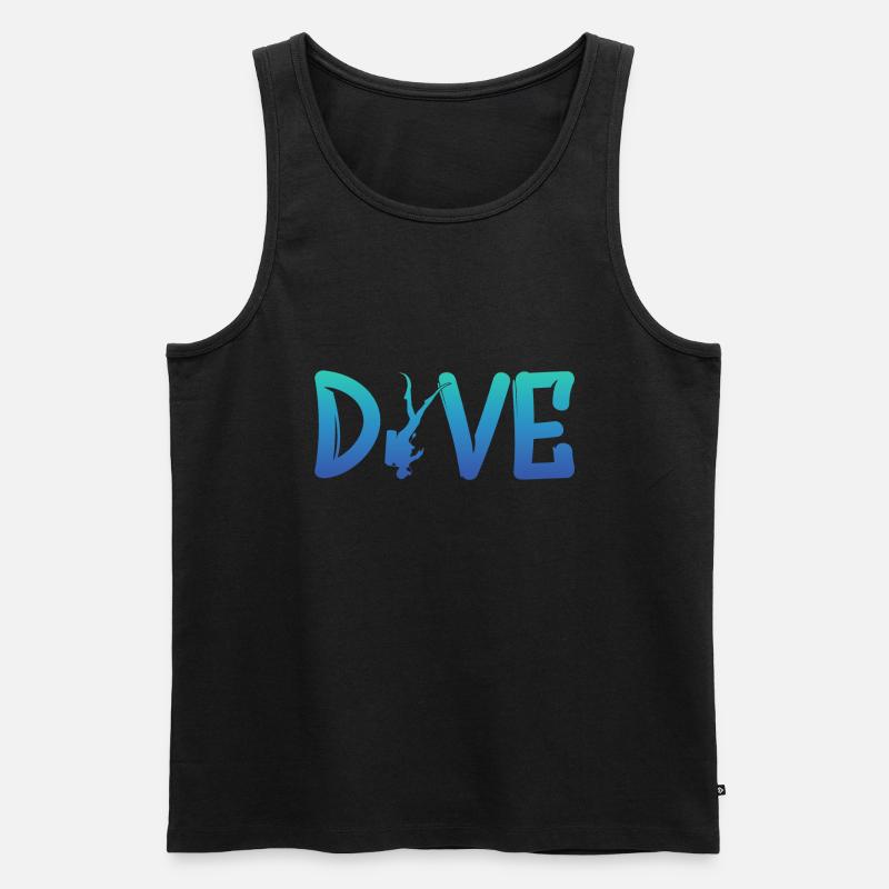 DIVE - Männer Premium Bio Tank Top - Schwarz