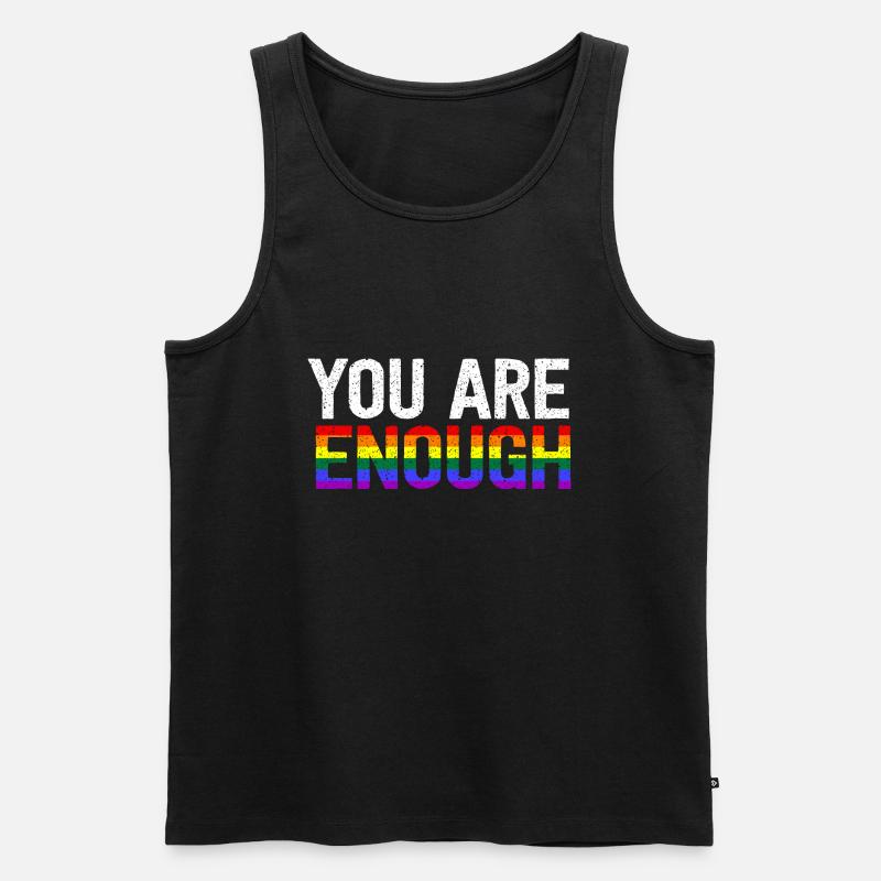 You Are Enough - Männer Premium Bio Tank Top - Schwarz
