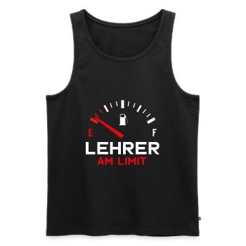 LEHRER AM LIMIT - Männer Premium Bio Tank Top - Schwarz - Vorne - Michal (187cm)
