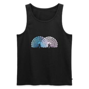Cute Peacock - Men's Premium Organic Tank Top - black - Front - Michal (187cm)