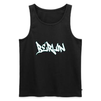 Berlin - Männer Premium Bio Tank Top - Schwarz - Vorne - Michal (187cm)