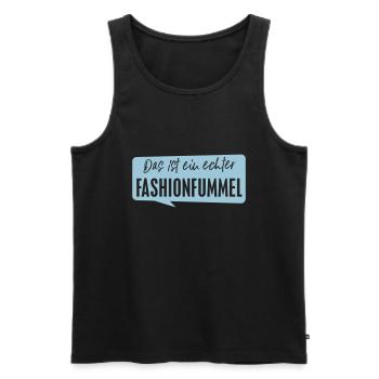 Ceci est une mode à la mode - Débardeur bio Premium Homme - noir - Devant - AI Model Male 178 light (178cm)