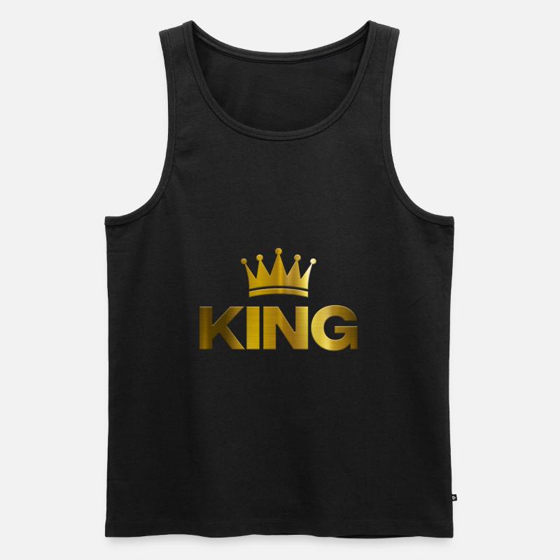 King - Männer Premium Bio Tank Top - Schwarz