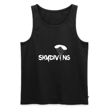 SKYDIVING Skydiver Parachuting - Men's Premium Organic Tank Top - black - Front - AI Model Male 178 light (178cm)
