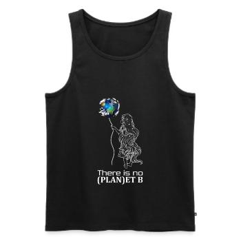 Il n'y a pas de plan B | Planète terre petite fille - Débardeur bio Premium Homme - noir - Devant - Michal (187cm)