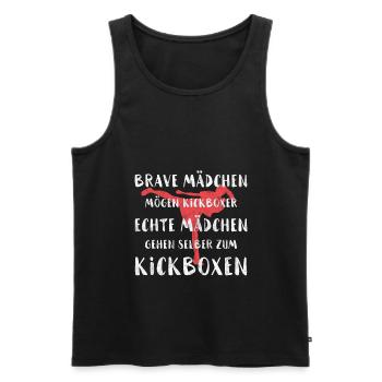 Kickboxen Kickboxer Kampfsport Spruch Geschenk - Männer Premium Bio Tank Top - Schwarz - Vorne - Michal (187cm)