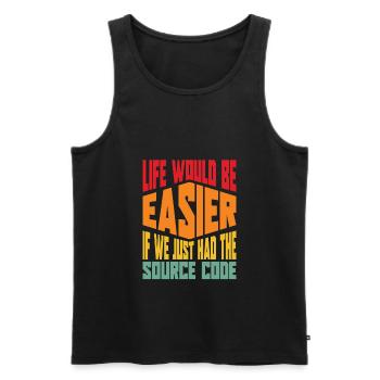 Programmierer Coder Software Entwickler - Männer Premium Bio Tank Top - Schwarz - Vorne - Michal (187cm)