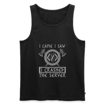 Programmierer Coder Software Entwickler - Männer Premium Bio Tank Top - Schwarz - Vorne - AI Model Male 178 light (178cm)