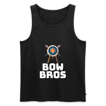 Bogenschütze Bogensport Pfeil Bogen Bogenschießen - Männer Premium Bio Tank Top - Schwarz - Vorne - Michal (187cm)