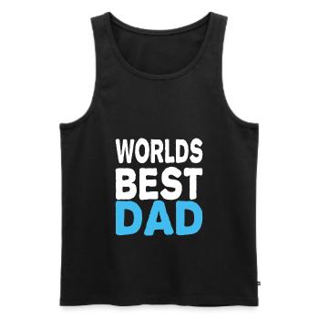 Worlds Best Dad - Men's Premium Organic Tank Top - black - Front - AI Model Male 178 light (178cm)