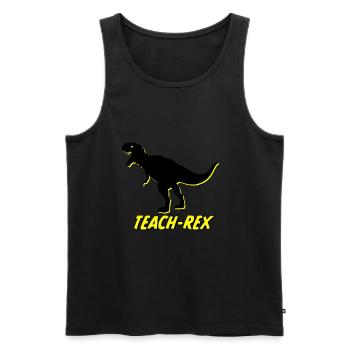 Teach-Rex - Men's Premium Organic Tank Top - black - Front - AI Model Male 178 light (178cm)
