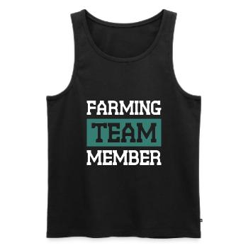 Farming Team - Männer Premium Bio Tank Top - Schwarz - Vorne - Michal (187cm)