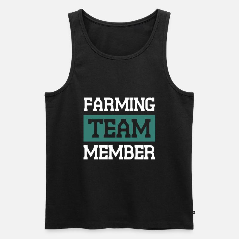 Farming Team - Männer Premium Bio Tank Top - Schwarz
