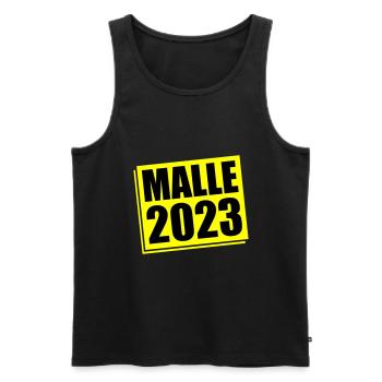 Malle 2023 Majorque - Débardeur bio Premium Homme - noir - Devant - Michal (187cm)