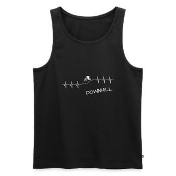 Downhill Biken Biker BMX Mtb - Männer Premium Bio Tank Top - Schwarz - Vorne - AI Model Male 178 light (178cm)