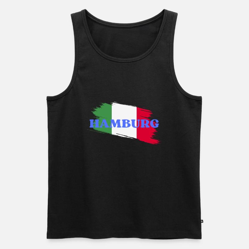 Hamburg - Männer Premium Bio Tank Top - Schwarz