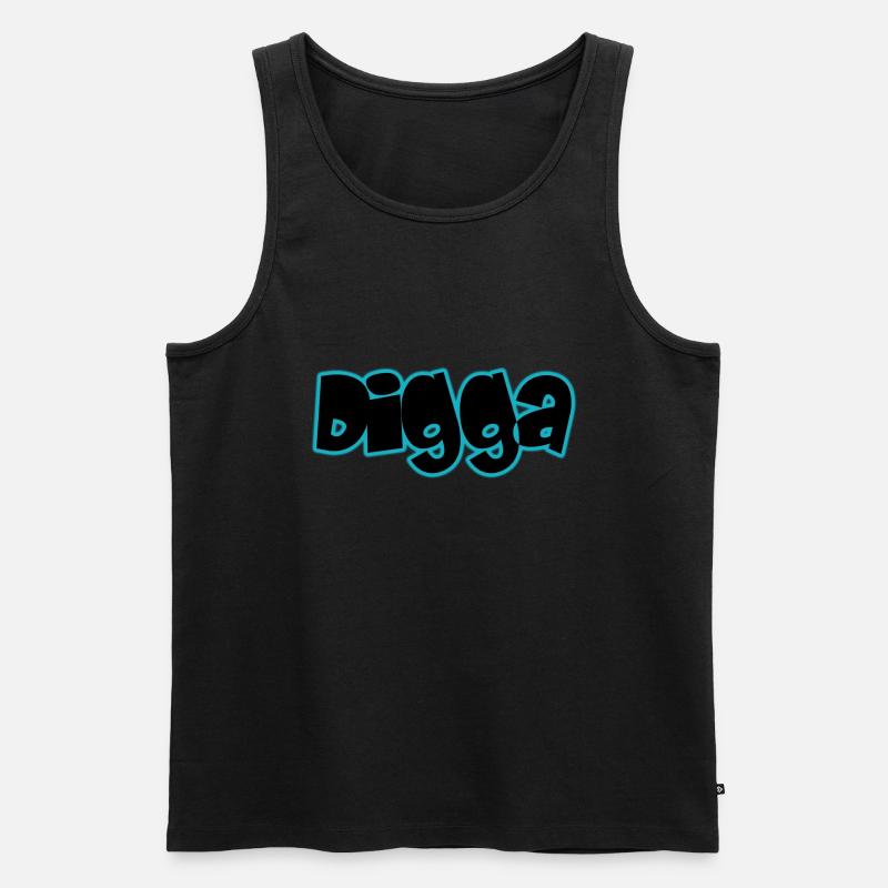 Digga - Männer Premium Bio Tank Top - Schwarz