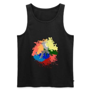 Varnisher painter design profession gift - Men's Premium Organic Tank Top - black - Front - AI Model Male 178 light (178cm)