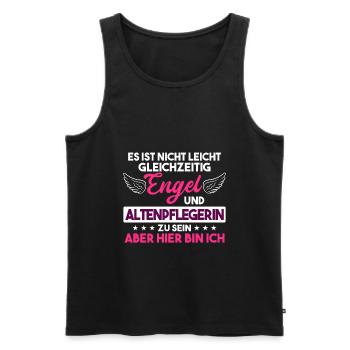 Altenpflegerin Spruch Pflege Beruf Geschenk - Männer Premium Bio Tank Top - Schwarz - Vorne - Michal (187cm)