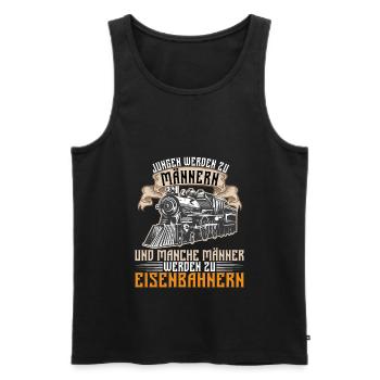 Eisenbahner Lokführer Zugführer Eisenbahn geschenk - Männer Premium Bio Tank Top - Schwarz - Vorne - AI Model Male 178 light (178cm)