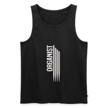 Orgel Organist Orgelspieler Pfeifenorgel Geschenk - Männer Premium Bio Tank Top - Schwarz - Vorne - Michal (187cm)