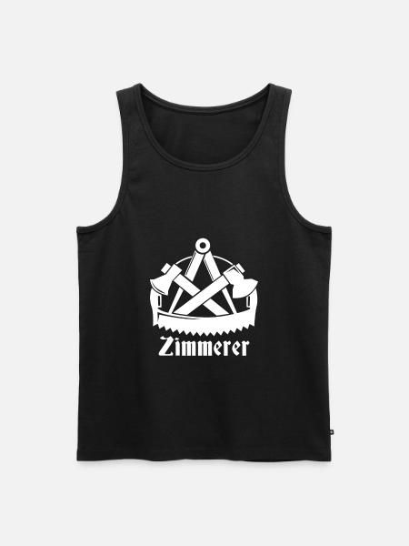 Zimmerer Zunftzeichen Zimmermann Handwerker - Männer Premium Bio Tank Top - Schwarz