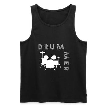 Drummer Drums Drummer Gift - Men's Premium Organic Tank Top - black - Front - Michal (187cm)